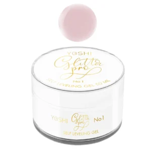 Yoshi Glitter PRO Gel UV LED No 1, self leveling gel 50 ml HEMA & TPO FREE