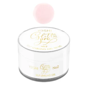 Yoshi Glitter PRO Gel UV LED No 2, self leveling gel 50 ml HEMA & TPO FREE