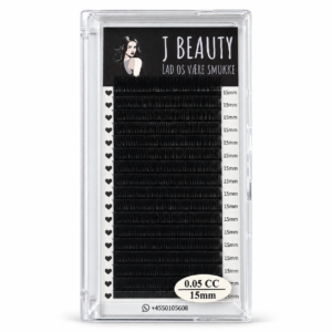 J Beauty volume vipper 0,05 mm CC – æske med 16 rækker