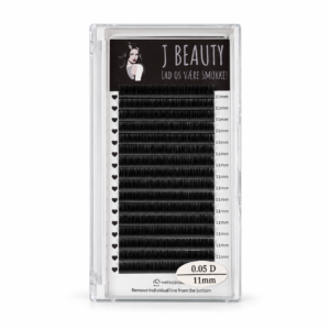 J Beauty volume vipper 0,05 mm D – æske med 16 rækker