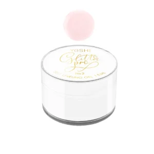 Yoshi Glitter PRO Gel UV LED No 2, self leveling gel 15 ml HEMA & TPO FREE