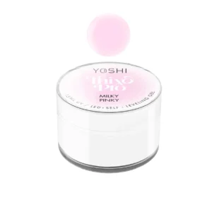 Yoshi Selvnivellerende gelé Thixo PRO Gel UV LED Milky Pinky, self leveling 15 ml HEMA & TPO FREE