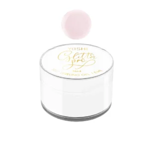 Yoshi Glitter PRO Gel UV LED No 4, self leveling gel 15 ml HEMA & TPO FREE