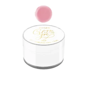 Yoshi Glitter PRO Gel UV LED No 5, self leveling gel 15 ml HEMA & TPO FREE
