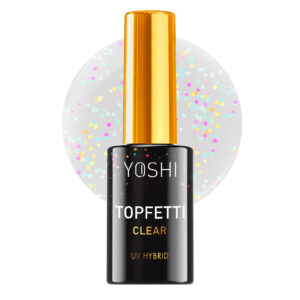 Topcoat Top TOPFETTI CLEAR UV/LED Hybrid YOSHI 10 ml