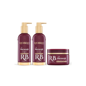 RIOBELO Maracujá Home Care Kit med shampoo 250 ml, conditioner 250 ml og hårmaske 300 g