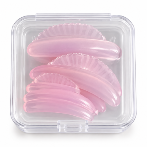 Seashell Lash Lift Pads – 5 par selvklæbende lyserøde silikonepads med CU Curl til professionelt lash lift
